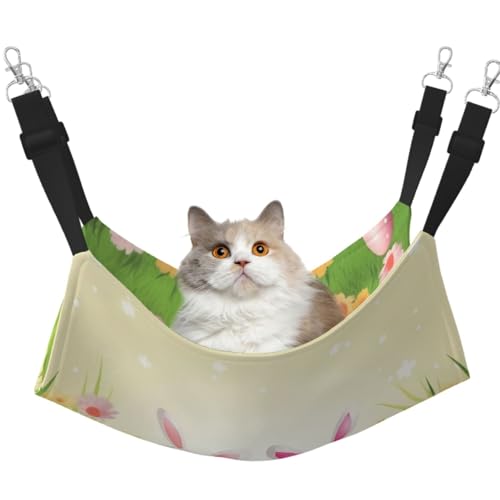 DDTKLSNV Atmungsaktive Sommer-Hängematte für Katzen, hängend, Haustierkäfig-Hängematte, Bett, verstellbar, weich, für Katzen, kleine Hunde, Kaninchen, groß DDTKLSNV Atmungsaktive Sommer-Hängematte für Katzen, hängend, Haustierkäfig-Hängematte, Bett, verstellbar, weich, für Katzen, kleine Hunde, Kaninchen, groß von DDTKLSNV