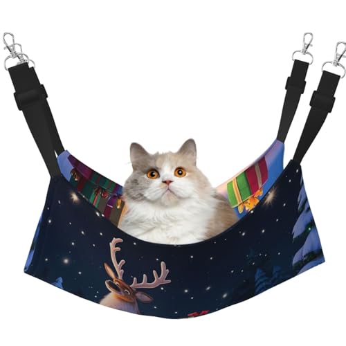 DDTKLSNV Atmungsaktive Sommer-Hängematte für Katzen, hängend, Haustierkäfig-Hängematte, Bett, verstellbar, weich, für Katzen, kleine Hunde, Kaninchen, groß DDTKLSNV Atmungsaktive Sommer-Hängematte für Katzen, hängend, Haustierkäfig-Hängematte, Bett, verstellbar, weich, für Katzen, kleine Hunde, Kaninchen, groß von DDTKLSNV