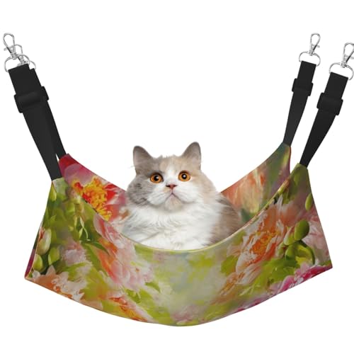 DDTKLSNV Atmungsaktive Sommer-Hängematte für Katzen, hängend, Haustierkäfig-Hängematte, Bett, verstellbar, weich, für Katzen, kleine Hunde, Kaninchen, groß DDTKLSNV Atmungsaktive Sommer-Hängematte für Katzen, hängend, Haustierkäfig-Hängematte, Bett, verstellbar, weich, für Katzen, kleine Hunde, Kaninchen, groß von DDTKLSNV