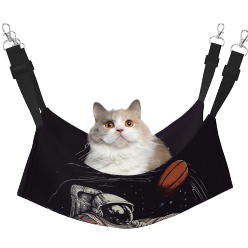 DDTKLSNV Atmungsaktive Sommer-Hängematte für Katzen, hängend, Haustierkäfig-Hängematte, Bett, verstellbar, weich, für Katzen, kleine Hunde, Kaninchen, groß DDTKLSNV Atmungsaktive Sommer-Hängematte für Katzen, hängend, Haustierkäfig-Hängematte, Bett, verstellbar, weich, für Katzen, kleine Hunde, Kaninchen, groß von DDTKLSNV