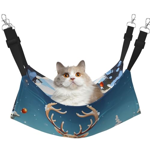 DDTKLSNV Atmungsaktive Sommer-Hängematte für Katzen, hängend, Haustierkäfig-Hängematte, Bett, verstellbar, weich, für Katzen, kleine Hunde, Kaninchen, groß DDTKLSNV Atmungsaktive Sommer-Hängematte für Katzen, hängend, Haustierkäfig-Hängematte, Bett, verstellbar, weich, für Katzen, kleine Hunde, Kaninchen, groß von DDTKLSNV
