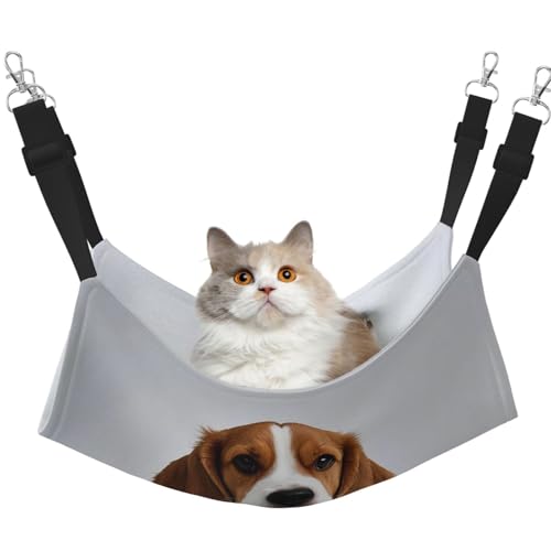 DDTKLSNV Atmungsaktive Sommer-Hängematte für Katzen, hängend, Haustierkäfig-Hängematte, Bett, verstellbar, weich, für Katzen, kleine Hunde, Kaninchen, groß DDTKLSNV Atmungsaktive Sommer-Hängematte für Katzen, hängend, Haustierkäfig-Hängematte, Bett, verstellbar, weich, für Katzen, kleine Hunde, Kaninchen, groß von DDTKLSNV