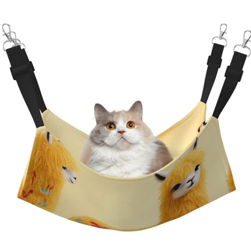 DDTKLSNV Atmungsaktive Sommer-Hängematte für Katzen, hängend, Haustierkäfig-Hängematte, Bett, verstellbar, weich, für Katzen, kleine Hunde, Kaninchen, groß DDTKLSNV Atmungsaktive Sommer-Hängematte für Katzen, hängend, Haustierkäfig-Hängematte, Bett, verstellbar, weich, für Katzen, kleine Hunde, Kaninchen, groß von DDTKLSNV