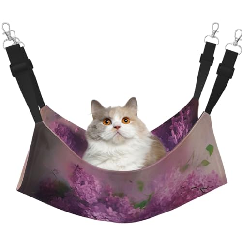 DDTKLSNV Atmungsaktive Sommer-Hängematte für Katzen, hängend, Haustierkäfig-Hängematte, Bett, verstellbar, weich, für Katzen, kleine Hunde, Kaninchen, groß DDTKLSNV Atmungsaktive Sommer-Hängematte für Katzen, hängend, Haustierkäfig-Hängematte, Bett, verstellbar, weich, für Katzen, kleine Hunde, Kaninchen, groß von DDTKLSNV
