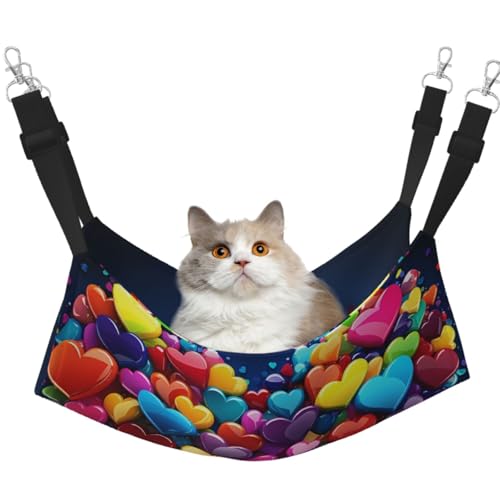 DDTKLSNV Atmungsaktive Sommer-Hängematte für Katzen, hängend, Haustierkäfig-Hängematte, Bett, verstellbar, weich, für Katzen, kleine Hunde, Kaninchen, groß DDTKLSNV Atmungsaktive Sommer-Hängematte für Katzen, hängend, Haustierkäfig-Hängematte, Bett, verstellbar, weich, für Katzen, kleine Hunde, Kaninchen, groß von DDTKLSNV