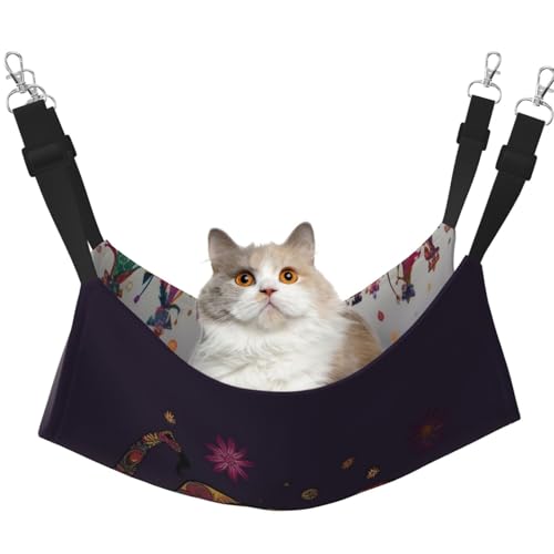 DDTKLSNV Atmungsaktive Sommer-Hängematte für Katzen, hängend, Haustierkäfig-Hängematte, Bett, verstellbar, weich, für Katzen, kleine Hunde, Kaninchen, groß DDTKLSNV Atmungsaktive Sommer-Hängematte für Katzen, hängend, Haustierkäfig-Hängematte, Bett, verstellbar, weich, für Katzen, kleine Hunde, Kaninchen, groß von DDTKLSNV