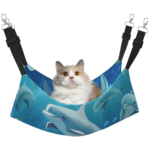 DDTKLSNV Atmungsaktive Sommer-Hängematte für Katzen, hängend, Haustierkäfig-Hängematte, Bett, verstellbar, weich, für Katzen, kleine Hunde, Kaninchen, groß DDTKLSNV Atmungsaktive Sommer-Hängematte für Katzen, hängend, Haustierkäfig-Hängematte, Bett, verstellbar, weich, für Katzen, kleine Hunde, Kaninchen, groß von DDTKLSNV
