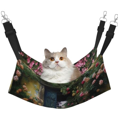 DDTKLSNV Atmungsaktive Sommer-Hängematte für Katzen, hängend, Haustierkäfig-Hängematte, Bett, verstellbar, weich, für Katzen, kleine Hunde, Kaninchen, groß DDTKLSNV Atmungsaktive Sommer-Hängematte für Katzen, hängend, Haustierkäfig-Hängematte, Bett, verstellbar, weich, für Katzen, kleine Hunde, Kaninchen, groß von DDTKLSNV