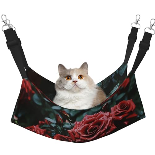 DDTKLSNV Atmungsaktive Sommer-Hängematte für Katzen, hängend, Haustierkäfig-Hängematte, Bett, verstellbar, weich, für Katzen, kleine Hunde, Kaninchen, groß DDTKLSNV Atmungsaktive Sommer-Hängematte für Katzen, hängend, Haustierkäfig-Hängematte, Bett, verstellbar, weich, für Katzen, kleine Hunde, Kaninchen, groß von DDTKLSNV