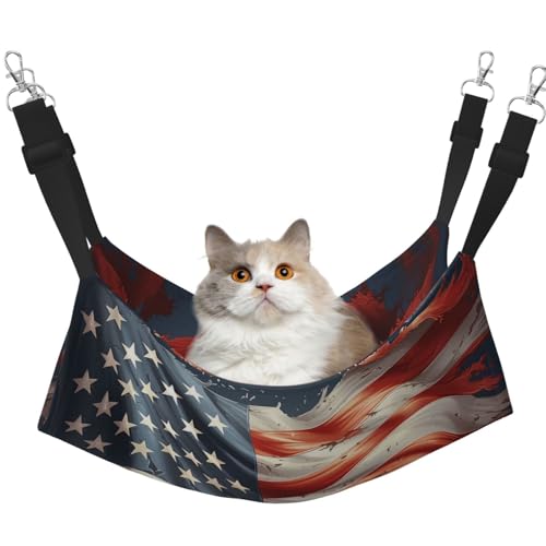 DDTKLSNV Atmungsaktive Sommer-Hängematte für Katzen, hängend, Haustierkäfig-Hängematte, Bett, verstellbar, weich, für Katzen, kleine Hunde, Kaninchen, groß DDTKLSNV Atmungsaktive Sommer-Hängematte für Katzen, hängend, Haustierkäfig-Hängematte, Bett, verstellbar, weich, für Katzen, kleine Hunde, Kaninchen, groß von DDTKLSNV
