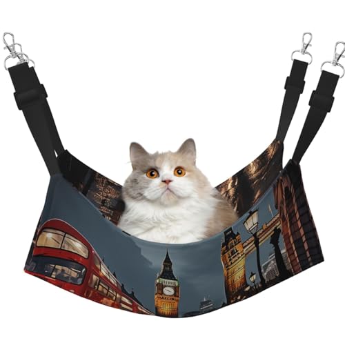 DDTKLSNV Atmungsaktive Sommer-Hängematte für Katzen, hängend, Haustierkäfig-Hängematte, Bett, verstellbar, weich, für Katzen, kleine Hunde, Kaninchen, groß DDTKLSNV Atmungsaktive Sommer-Hängematte für Katzen, hängend, Haustierkäfig-Hängematte, Bett, verstellbar, weich, für Katzen, kleine Hunde, Kaninchen, groß von DDTKLSNV