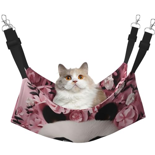 DDTKLSNV Atmungsaktive Sommer-Hängematte für Katzen, hängend, Haustierkäfig-Hängematte, Bett, verstellbar, weich, für Katzen, kleine Hunde, Kaninchen, groß DDTKLSNV Atmungsaktive Sommer-Hängematte für Katzen, hängend, Haustierkäfig-Hängematte, Bett, verstellbar, weich, für Katzen, kleine Hunde, Kaninchen, groß von DDTKLSNV
