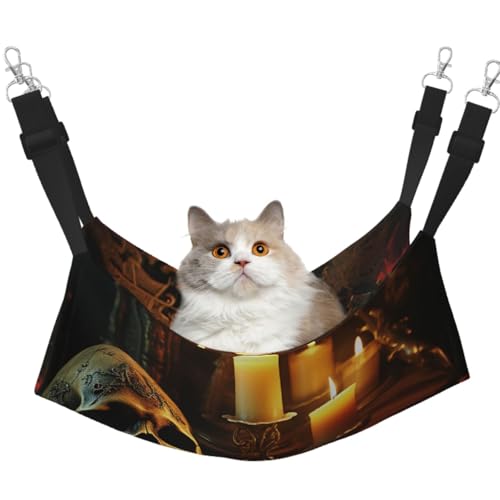 DDTKLSNV Atmungsaktive Sommer-Hängematte für Katzen, hängend, Haustierkäfig-Hängematte, Bett, verstellbar, weich, für Katzen, kleine Hunde, Kaninchen, groß DDTKLSNV Atmungsaktive Sommer-Hängematte für Katzen, hängend, Haustierkäfig-Hängematte, Bett, verstellbar, weich, für Katzen, kleine Hunde, Kaninchen, groß von DDTKLSNV