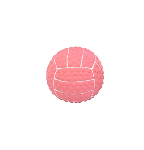 DDTNW Ball mit Glöckchen, Molar Vent, Gesangszahnen, Stimulation und Training, Latex-Material, Zubehör für kleine, mittelgroße und große Welpen und Erwachsene, rosa von DDTNW