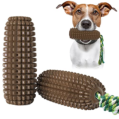 DDTNW Hundekaustäbchen – Ton Mit Seil Kauknochen Hundespielzeug – 100 % Natürliches Hundezubehör – Risikoarm Und Langlebig,braun von DDTNW