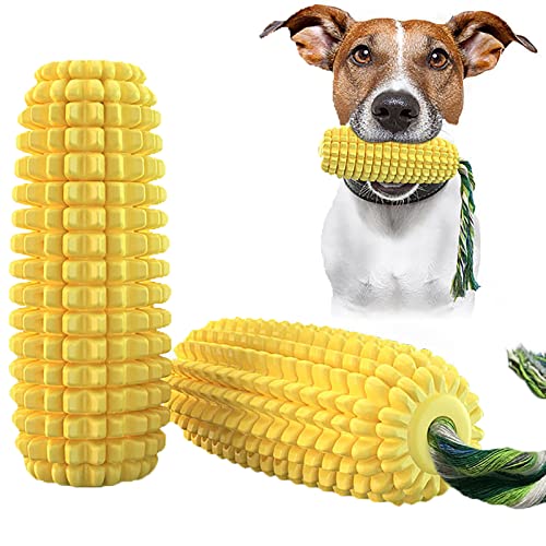 DDTNW Hundekaustäbchen – Ton Mit Seil Kauknochen Hundespielzeug – 100 % Natürliches Hundezubehör – Risikoarm Und Langlebig,gelb von DDTNW