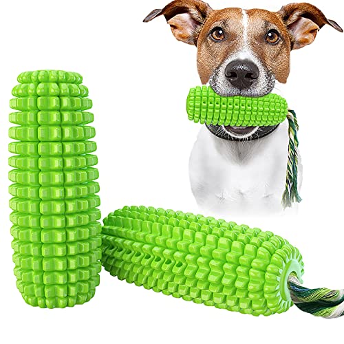 DDTNW Hundekaustäbchen – Ton Mit Seil Kauknochen Hundespielzeug – 100 % Natürliches Hundezubehör – Risikoarm Und Langlebig,grün von DDTNW