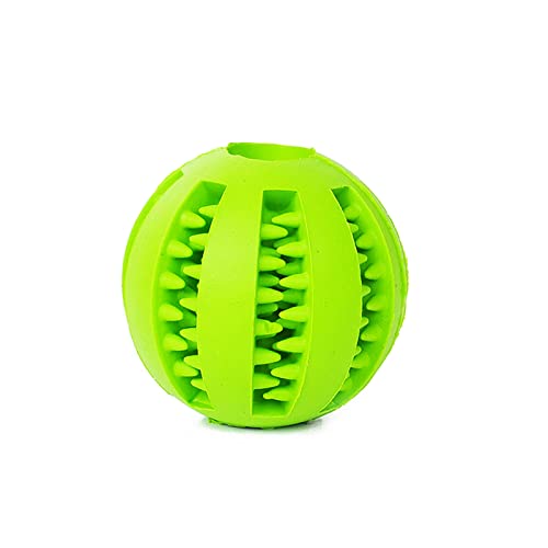 DDTNW Wassermelonen-Ball für Haustiere, Hundespielzeug, resistent gegen Beißen, Reinigung, Molarball, Haustier, Gummiball, Hundespielzeug, mittelgroße und große Welpen und Erwachsene, grün, 7 x 8 cm von DDTNW