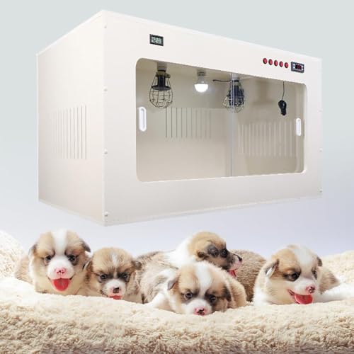 Großer Hund Kätzchen Welpe Brutkasten Mit Heizung Säuglings-Inkubator Mit Haustier Heizlampe & Heizmatte & Vernebler Zubehör Für Neugeborene Welpen,White-60 * 50 * 50cm Großer Hund Kätzchen Welpe Brutkasten Mit Heizung Säuglings-Inkubator Mit Haustier Heizlampe & Heizmatte & Vernebler Zubehör Für Neugeborene Welpen,White-60 * 50 * 50cm von DDZJTPP