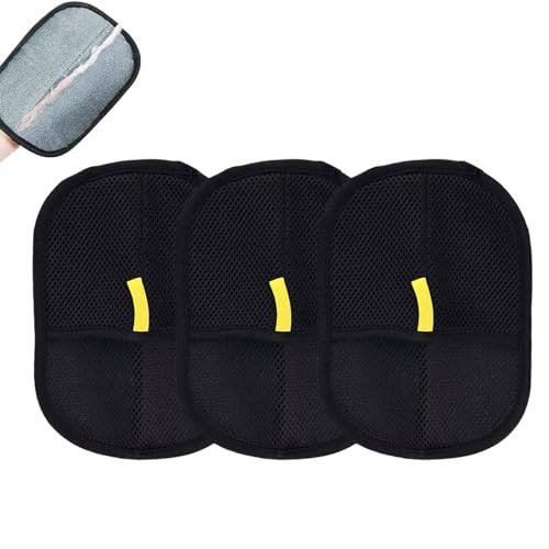 Fellmagnet Handschuh, Fellmagnet,Wiederverwendbarer Doppelseitiger Haustierhaarentferner Handschuh,Antistatischer Fellpflege Handschuh Für Katzen und Hunde, Für Kleidung, Möbel und Sofa (3 Stück) von DDaMeehGE