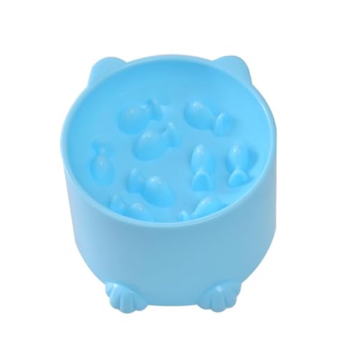 2 Stück Anti Schling Napf Katze, Erhöhter Schlingnapf Slow Feeder Essen Verlangsamen, Slow Feeder Katze Nassfutter, Anti Schling Napf für Katzen und kleine Hunde (Grün, Rosa) von DEARBAG