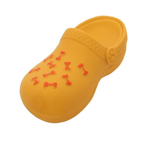 DEARBAG Quietschen Interaktives Hunde Spielzeug für Aggressive Kauer, Strapazierfähiges Naturkautschukmaterial, Robuster Kauspielzeug Hund für Große Mittelgroße Hunde und Welpen (Orange) von DEARBAG