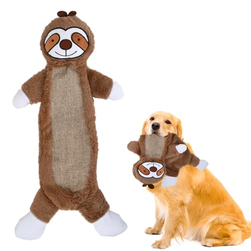 DEARBAG Quietschendes Interaktives Hundespielzeug, Langlebiges Kauspielzeug, Plüsch Süße Faultierform mit Knisterpapier für Langeweileabbau und Zahnreinigung, Kleine, Mittlere Hunde DEARBAG Quietschendes Interaktives Hundespielzeug, Langlebiges Kauspielzeug, Plüsch Süße Faultierform mit Knisterpapier für Langeweileabbau und Zahnreinigung, Kleine, Mittlere Hunde von DEARBAG