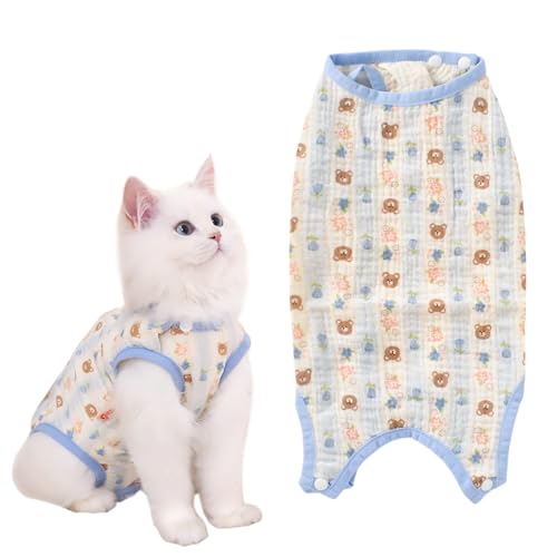 Weicher Katzen Kleidung aus Baumwolle, Voller Bauchschutz Haustier Kleidung Katze, Katze Pullover Weste mit Süßes Muster, Strickpullover für Katzen, Haustier-Sommerkleid für Kleine Hunde & Katzen (M) Weicher Katzen Kleidung aus Baumwolle, Voller Bauchschutz Haustier Kleidung Katze, Katze Pullover Weste mit Süßes Muster, Strickpullover für Katzen, Haustier-Sommerkleid für Kleine Hunde & Katzen (M) von DEARBAG
