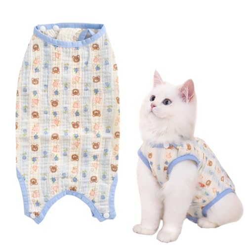 Weicher Katzen Kleidung aus Baumwolle, Voller Bauchschutz Haustier Kleidung Katze, Katze Pullover Weste mit Süßes Muster, Strickpullover für Katzen, Haustier-Sommerkleid für Kleine Hunde & Katzen (S) Weicher Katzen Kleidung aus Baumwolle, Voller Bauchschutz Haustier Kleidung Katze, Katze Pullover Weste mit Süßes Muster, Strickpullover für Katzen, Haustier-Sommerkleid für Kleine Hunde & Katzen (S) von DEARBAG