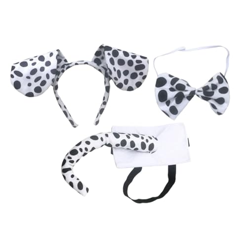 DEARMAMY 1 Satz Satz Hundeohren Stirnband Bogen Haustier Cosplay-stirnbänder Tierkostüm Hunde-Cosplay-Stirnband Frauen Kopfschmuck Cosplay-zubehör Polyester von DEARMAMY