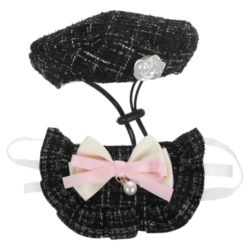 DEARMAMY Haustierkostüm-Set – Baskenmütze Und Bandana-schal des Französischen Künstlers für Kleine Hunde Und Katzen, Halloween-weihnachtsparty-Kleidung DEARMAMY Haustierkostüm-Set – Baskenmütze Und Bandana-schal des Französischen Künstlers für Kleine Hunde Und Katzen, Halloween-weihnachtsparty-Kleidung von DEARMAMY