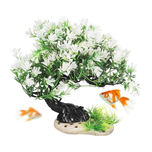 DEARMAMY Künstlicher Baum Für Aquarien Simulationsbaum Dekoration Künstliche Pflanze Für Aquarium Fischversteck Aquariumzubehör Aus Kunststoff von DEARMAMY