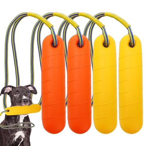 DEAYOU 4 Stück Hunde-Pool-Spielzeug, interaktives Hundespielzeug mit Seil, Apportier-Trainings-Stoßstangen, Apportier-Schnuller, Haustier-Wurfspielzeug für Outdoor, Sommer, Spielen, Zerrspiel DEAYOU 4 Stück Hunde-Pool-Spielzeug, interaktives Hundespielzeug mit Seil, Apportier-Trainings-Stoßstangen, Apportier-Schnuller, Haustier-Wurfspielzeug für Outdoor, Sommer, Spielen, Zerrspiel von DEAYOU
