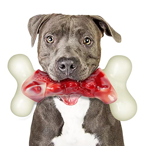 Hundespielzeug für aggressive Kauer, unzerstörbares Hundespielzeug für große Hunde, mit echtem Speck-Geschmack, Hundespielzeug, bestes aggressives Kauspielzeug, um sie beschäftigt zu halten Hundespielzeug für aggressive Kauer, unzerstörbares Hundespielzeug für große Hunde, mit echtem Speck-Geschmack, Hundespielzeug, bestes aggressives Kauspielzeug, um sie beschäftigt zu halten von DEBAK