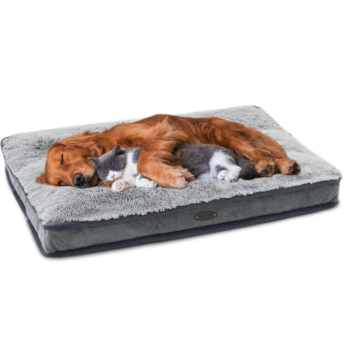 Debang Home Großes Hundebett für große Hunde, mittleres Hundebett, kleines Hundebett, wasserdichtes Hundebett,Abnehmbarer und waschbarer Bezug, weiche langhaarige Hundematte Debang Home Großes Hundebett für große Hunde, mittleres Hundebett, kleines Hundebett, wasserdichtes Hundebett,Abnehmbarer und waschbarer Bezug, weiche langhaarige Hundematte von DEBANG HOME