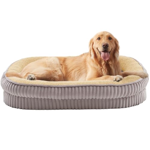 Orthopädisches Hundebett für extra große Hunderassen, hochdichtes Schaumstoff-Hundesofa, ovales Hundebett, Haustier-Couch-Bett mit abnehmbarem, waschbarem Bezug und rutschfester Unterseite Orthopädisches Hundebett für extra große Hunderassen, hochdichtes Schaumstoff-Hundesofa, ovales Hundebett, Haustier-Couch-Bett mit abnehmbarem, waschbarem Bezug und rutschfester Unterseite von DEBANG HOME