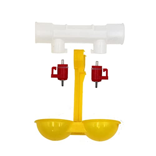 DECHOUS 10 Stück Automatische Hühner Wassertränke Doppelkopf Hängebecher Geflügel Trinkschale aus Hochwertigem Umweltfreundlichem Material und Kippsicher für Bauernhof von DECHOUS