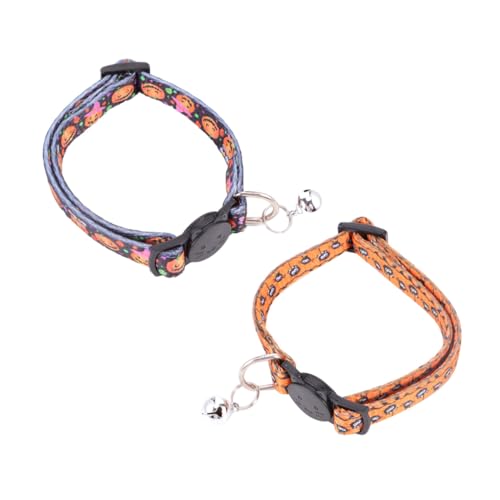 DECHOUS 2 Stück Halloween Katzenhalsband Teilig mit Glocke Verstellbar Langlebiges Material Sicher und Komfortabel und Orange Stylisches Haustier für Modisch und Funktional DECHOUS 2 Stück Halloween Katzenhalsband Teilig mit Glocke Verstellbar Langlebiges Material Sicher und Komfortabel und Orange Stylisches Haustier für Modisch und Funktional von DECHOUS