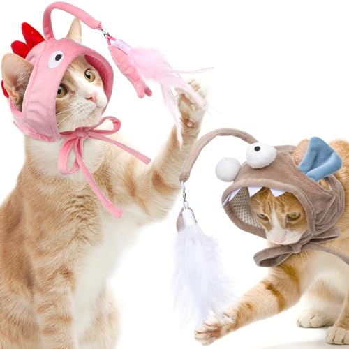 DECHOUS 2 Stück Katzenangel mit Kopfdesign Interaktives Katzenspielzeug für Wohnungskatzen Geeignet für Altersgruppen Fördert die Selbstunterhaltung und Nervosität Beim DECHOUS 2 Stück Katzenangel mit Kopfdesign Interaktives Katzenspielzeug für Wohnungskatzen Geeignet für Altersgruppen Fördert die Selbstunterhaltung und Nervosität Beim von DECHOUS