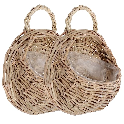DECHOUS 2 Stück Rattan Wandtöpfe Für Pflanzen - Geflochtene Blumenkörbe Aus Seegras Als Wandkorb Für Outdoor-Pflanzen Hängepflanzgefäße Für Balkon Und Garten Dekorative DECHOUS 2 Stück Rattan Wandtöpfe Für Pflanzen - Geflochtene Blumenkörbe Aus Seegras Als Wandkorb Für Outdoor-Pflanzen Hängepflanzgefäße Für Balkon Und Garten Dekorative von DECHOUS
