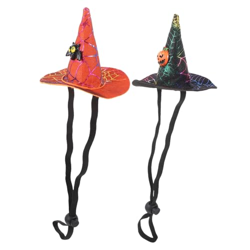 DECHOUS 2 Stück Verstellbare Halloween Haustierhüte Leichte Hundemützen mit Elastischem Band Komfortable Katzen und Hundekostüme für Halloween Party und Ghost Festival DECHOUS 2 Stück Verstellbare Halloween Haustierhüte Leichte Hundemützen mit Elastischem Band Komfortable Katzen und Hundekostüme für Halloween Party und Ghost Festival von DECHOUS