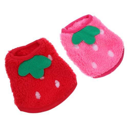 DECHOUS 2 Stück Warmes Hundepullover aus Weichem Fleece mit Erdbeer Atmungsaktive Multifunktionale Welpenkleidung für Kleine Hunde Modisch und Pflegeleicht für Winterjacke Zufällige Farbe DECHOUS 2 Stück Warmes Hundepullover aus Weichem Fleece mit Erdbeer Atmungsaktive Multifunktionale Welpenkleidung für Kleine Hunde Modisch und Pflegeleicht für Winterjacke Zufällige Farbe von DECHOUS