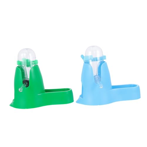 DECHOUS 2Stücke Hamster Wasserbrunnen Automatische Wassereinzug Pet Zubehör für Kleine Haustiere Langlebige Wasserfontäne und Hellgrün für Hamster und Kleine von DECHOUS