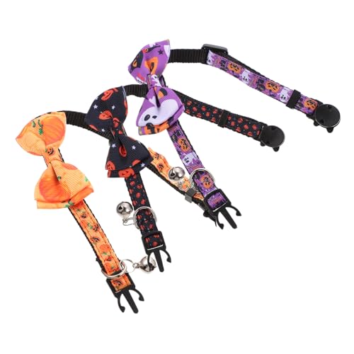 DECHOUS 3 Stück Teiliges Katzenhalsband Halloween mit Glöckchen und Schleife Komfortabel Attraktives Party Accessoire für Kleine Katzen und Haustiere Halloween Dekoration DECHOUS 3 Stück Teiliges Katzenhalsband Halloween mit Glöckchen und Schleife Komfortabel Attraktives Party Accessoire für Kleine Katzen und Haustiere Halloween Dekoration von DECHOUS