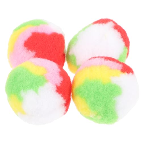 DECHOUS 4 Stück Teiliges Katzenspielzeug Bunte Plüschbälle Langlebig Interaktiv Kratzball Training Haustiere Kätzchen für Wohnungskatzen DECHOUS 4 Stück Teiliges Katzenspielzeug Bunte Plüschbälle Langlebig Interaktiv Kratzball Training Haustiere Kätzchen für Wohnungskatzen von DECHOUS