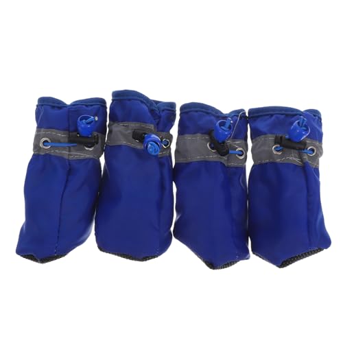 DECHOUS 4 Stück wasserdichte Hundeschuhe für Kleine bis Mittelgroße Hunde für Jahreszeiten XL Blau Schützt Pfoten vor Rauen Oberflächen und Hält Sie Trocken und Bequem DECHOUS 4 Stück wasserdichte Hundeschuhe für Kleine bis Mittelgroße Hunde für Jahreszeiten XL Blau Schützt Pfoten vor Rauen Oberflächen und Hält Sie Trocken und Bequem von DECHOUS