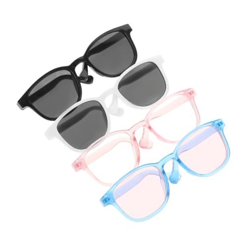 DECHOUS 4Stücke Haustier Sonnenbrille für Katzen und Cosplay Brille mit UV Schutz und Stylisches Zubehör für Tierfotos und Tägliches von DECHOUS