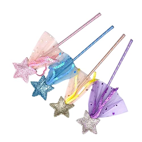 DECHOUS 4Stücke Katzenspielzeug Interaktiver Katzen Teaser Stick Mit Pendelspielzeug Für Gesunde Und Katzen Langlebig Und Tragbar Perfektes Für Haustierkätzchen von DECHOUS