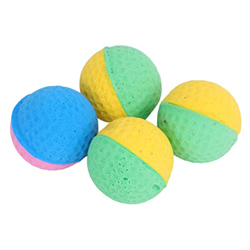 DECHOUS 4Stücke Katzenspielzeug Latexbälle Für Katzen Spielzeugkugeln Zur Beschäftigung Und Kratzprävention Und Süß Für Indoor Katzen von DECHOUS