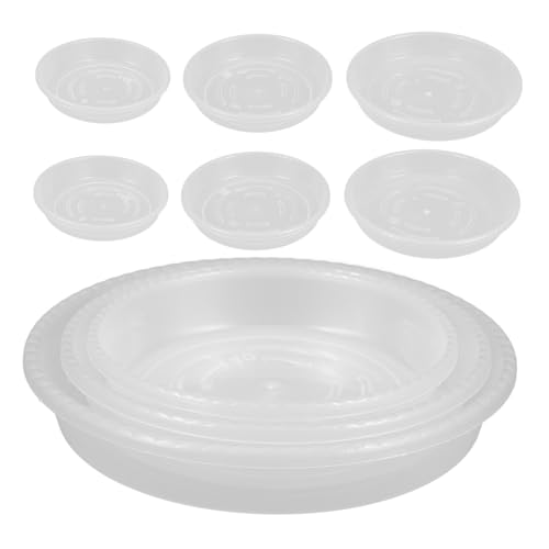 DECHOUS 9Stücke Pflanzenuntersetzer Kunststoff Transparente Pflanzenschalen Mit Tropfschale Und Blumentopfuntersetzern Für Blumentöpfe Und Pflanzenbehälter von DECHOUS